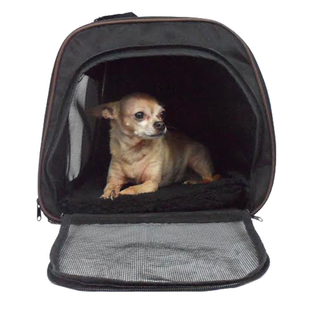 Pawfect Pet-Pet Carrier,Large Soft Sided Airline Approved For Travel,For Cat And Dog,Top Loading,Foldable For Storage,Black